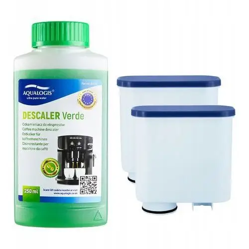 2x Filtr Wody Do Ekspresu Saeco AL-Clean Odkamieniacz Verde 250ml