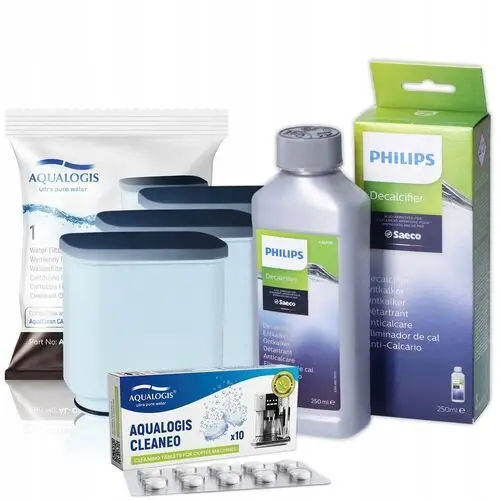 3x Filtr AL-Clean Do Ekspresu Saeco Philips Tabletki +Odkamieniacz 250ml