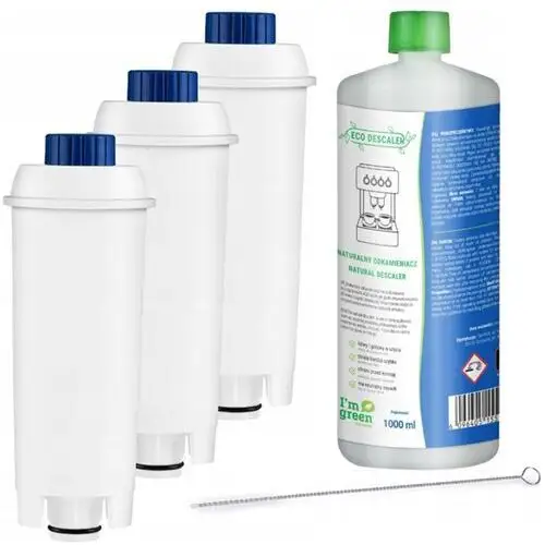 3x Filtr do ekspresu Delonghi 1x Odkamieniacz 1000 ml