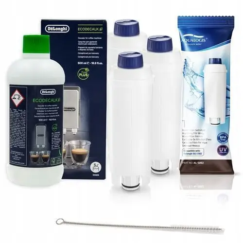 3x Filtr Do Ekspresu Delonghi AL-S002 Odkamieniacz 500ml Szczotka