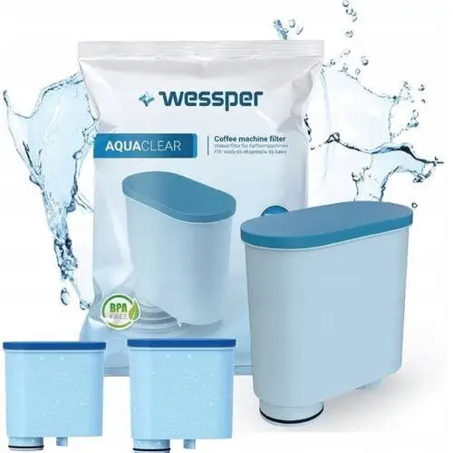 3x Filtr Wessper AquaClear do ekspresu Philips Latte Go Saeco AquaClean