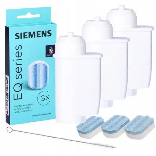 3x Filtry+tabletki Odkamieniające Siemens TZ80002