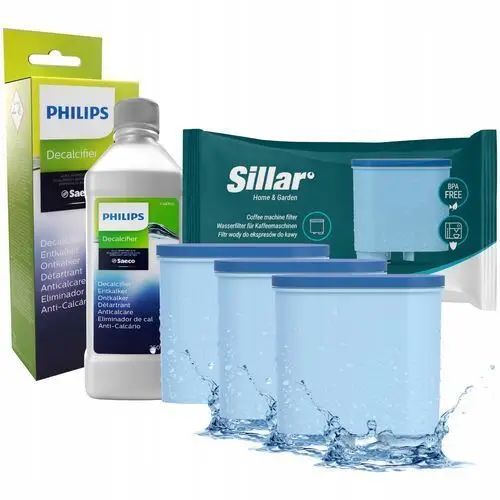 3x Sillar filtr do wody do ekspresu Saeco Philips odkamieniacz 250 ml