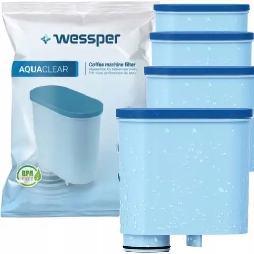 4x Filtr Wessper AquaClear do ekspresu Philips Latte Go Saeco AquaClean