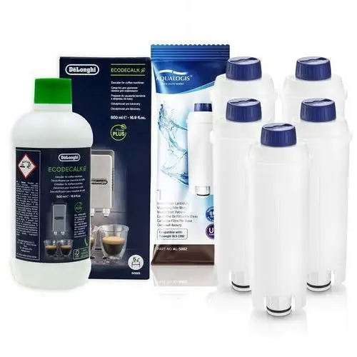 5x Filtr Wody Do Ekspresu Odkamieniacz DeLonghi 500ml