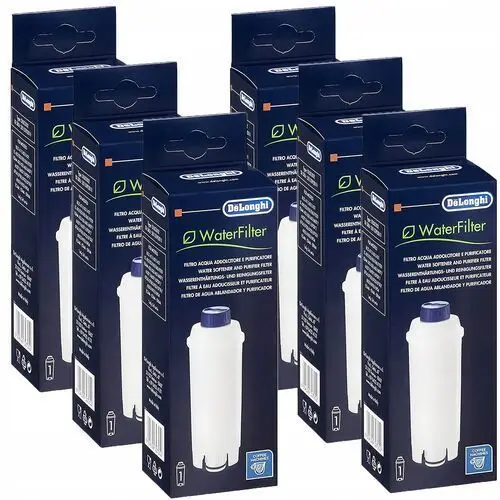 6x Delonghi Delongi Filtr Ekspresu Filtr Wody Oryginalany DLSC002 SER3017