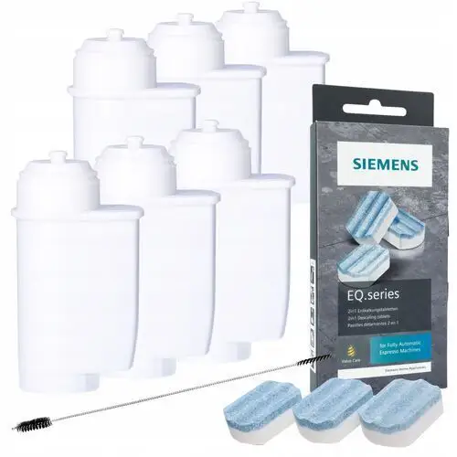 6x Filtr+tabletki Odkamieniające Siemens TZ80002