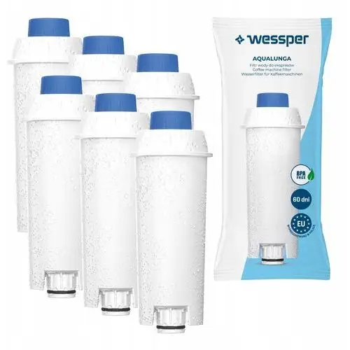 6x Wessper AquaLunga filtr wody do ekspresu Delonghi Magnifica zamiennik