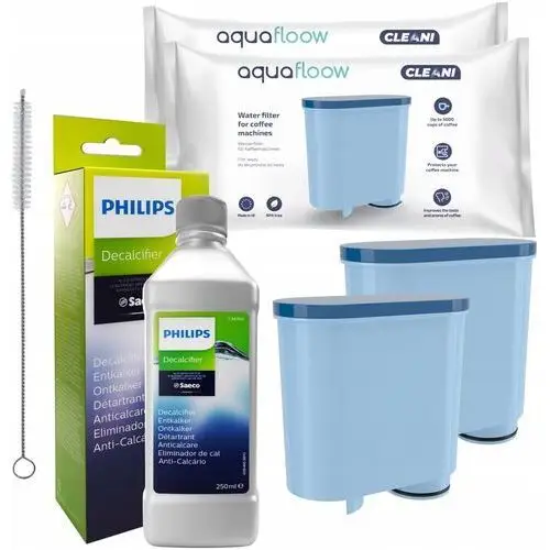 AquaFloow 2x filtr wody do ekspresu Philips Latte Go odkamieniacz CA6700