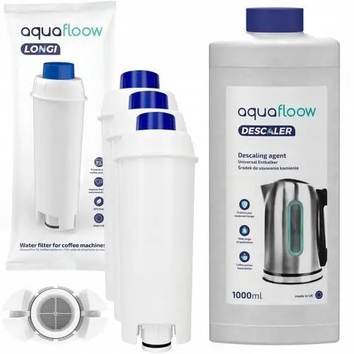 AquaFloow: filtr do ekspresu Delonghi 3x odkamieniacz do ekspresu 1000 ml