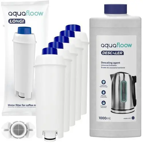 AquaFloow: Odkamieniacz do ekspresu 1l 5x filtr wody do ekspresu Delonghi