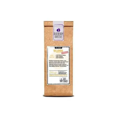 Blueberry roasters Kawa ziarnista bezkofeinowa kolumbia excelso 250 g 2