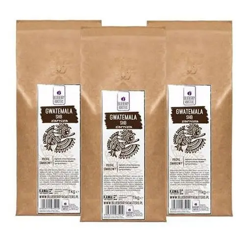 Blueberry roasters Zestaw kawa mielona gwatemala 3x1 kg