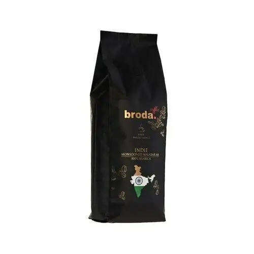 Broda coffee Kawa ziarnista indie monsooned malabar aa arabica 0.25 kg
