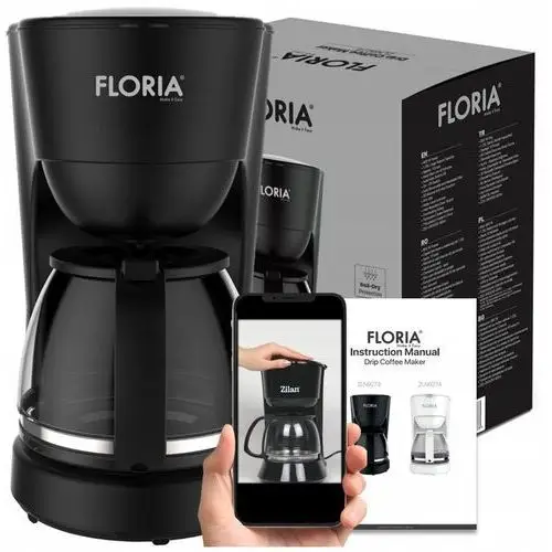 Ekspres przelewowy Floria Electrical Coffee Maker (black) 1,2 l czarny