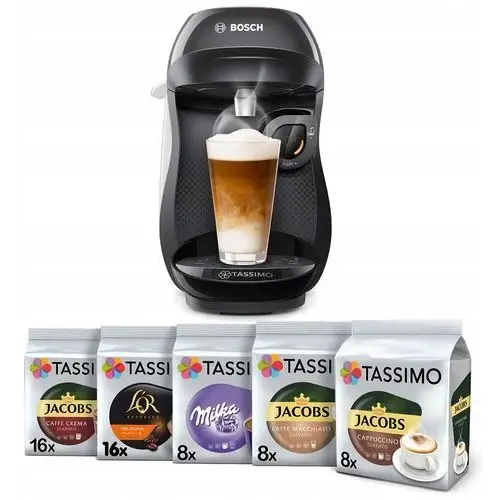 Ekspres Tassimo Bosch kapsułkowy Happy +5 opakowań Tassimo