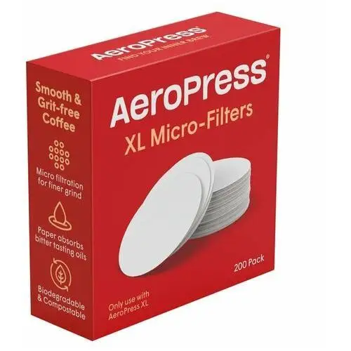Filtry papierowe AeroPress XL białe 200 sztuk