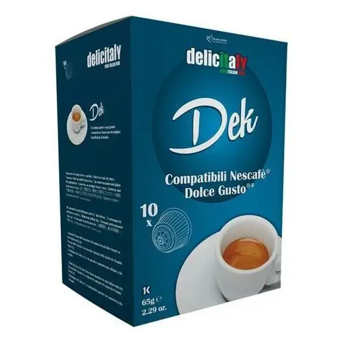 Delicitaly dek (kawa bezkofeinowa) - 10 kapsułek Kapsułki do dolce gusto