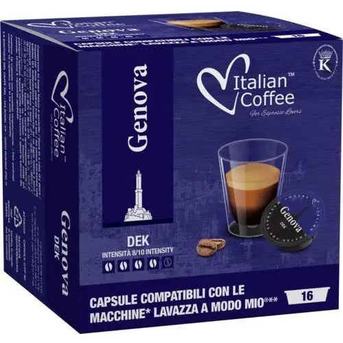Kapsułki do lavazza a modo mio Genova decaffeinato (kawa bezkofeinowa) - 16 kapsułek