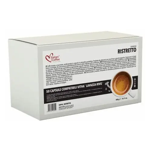 Kapsułki do lavazza firma Italian coffee ristretto - 50 kapsułek kompatybilnych z lavazza firma