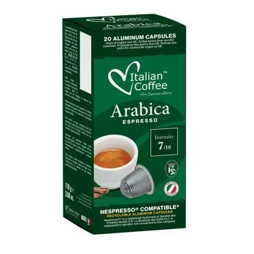 Kapsułki do nespresso Arabica espresso kapsułki aluminiowe do nespresso - 20 kapsułek