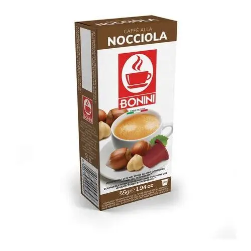 Kapsułki do nespresso Bonini nocciola (kawa aromatyzowana orzechowa) - 10 kapsułek