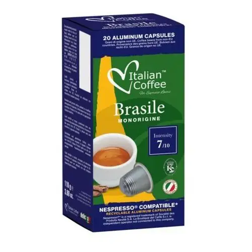 Brasile Monorigine kapsułki aluminiowe do Nespresso - 20 kapsułek