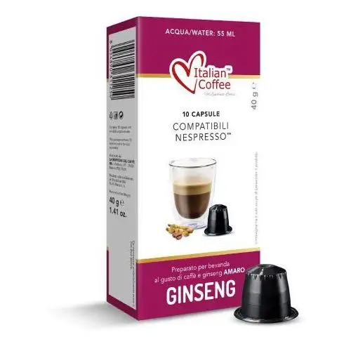 Ginseng amaro (kawa z żeń-szeniem) italian coffee - 10 kapsułek Kapsułki do nespresso