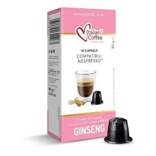 Ginseng dolce (kawa z żeń-szeniem) italian coffee - 10 kapsułek Kapsułki do nespresso