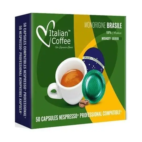 Monorigine brasile kapsułki kompatybilne z systemem nespresso professional - 50 kapsułek Kapsułki do nespresso pro