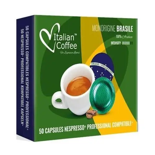Monorigine brasile kapsułki kompatybilne z systemem nespresso professional - 50 kapsułek Kapsułki do nespresso pro 5