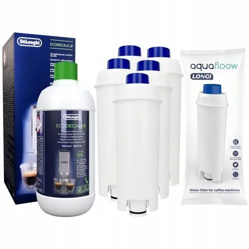 Odkamieniacz do ekspresu Delonghi 5x AquaFloow filtr do ekspresu Delonghi