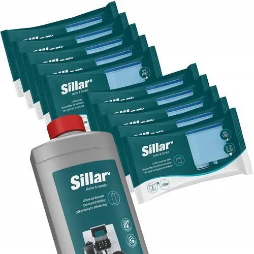 Odkamieniacz Sillar 10x filtr do ekspresu Phillips z systemem AquaClean