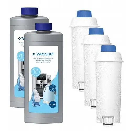 Odkamieniacz Wessper 0,5L x2 3x filtr wody Aqualunga do ekspresów