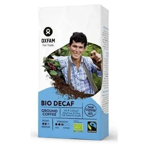Kawa mielona bezkofeinowa arabica/robusta 250g - fair trade bio Oxfam fair trade
