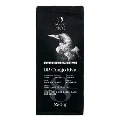 Przyjaciele kawy Kawa ziarnista single-origin black crow white pigeon dr konga kivu, 250 g