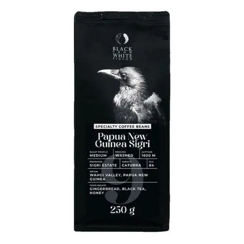 Kawa ziarnista specialty black crow white pigeon papua new guinea sigri, 250 g Przyjaciele kawy