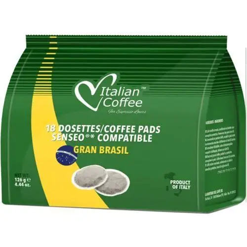 Italian Coffee Gran Brasil Senseo pads - 18 saszetek kompatybilnych z Senseo