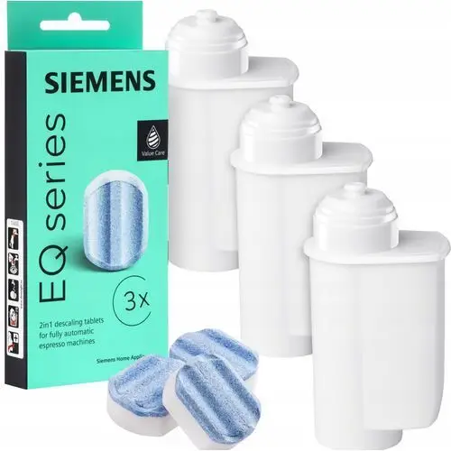 Tabletki odkamieniające Siemens 3x filtr wody do ekspresu Siemens