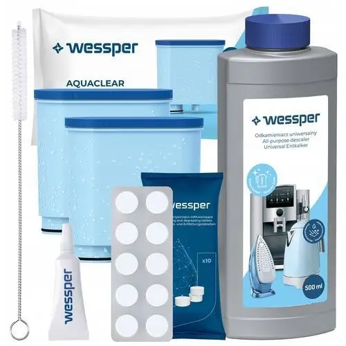 Wessper odkamieniacz 500ml 2x filtr wody tabletki wycior smar