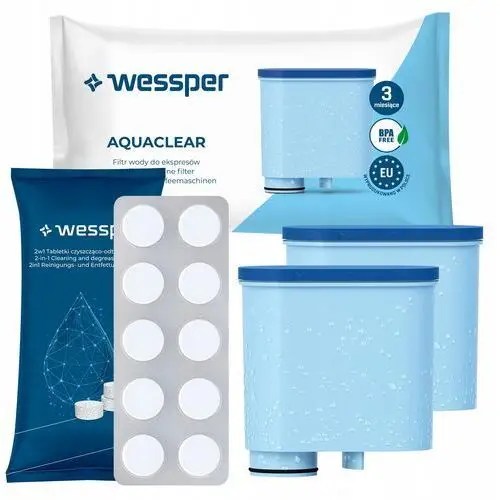 Wessper: tabletki do ekspresu 2x filtr do wody do ekspresu Philips Saeco