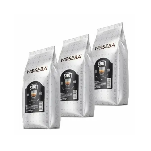 Kawa ziarnista WOSEBA Caffeine Shot 3 x 1 kg