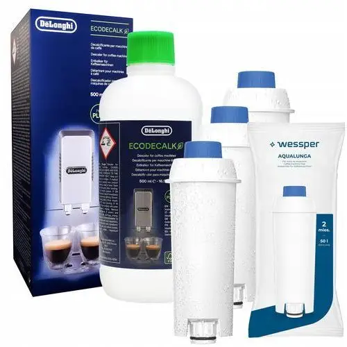 Zestaw 3x Filtr do wody Aqualunga 1x Odkamieniacz DeLonghi EcoDecalk 0,5L