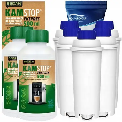 Zestaw do ekspresu Delonghi Odkamieniacz 1000ml Kamstop 5xFILTR AL-S002