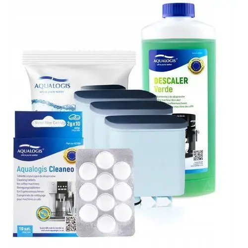 Zestaw do Saeco Philips AL-Clean 3szt, Verde 1L, Cleaneo 10tab